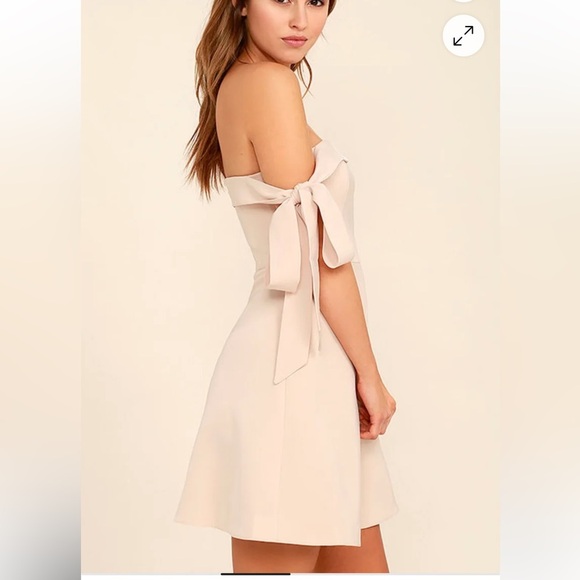 Keepsake Another World Beige Off-the-Shoulder
Dress - Picture 3 of 9